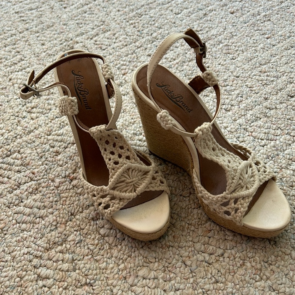 Lucky Brand crochet wedges
